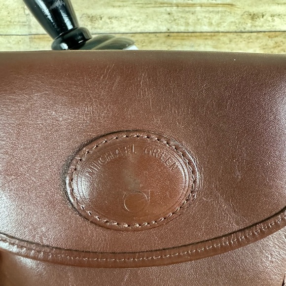Micheal Green Leather Crossbody Small Bag - Picture 2 of 7